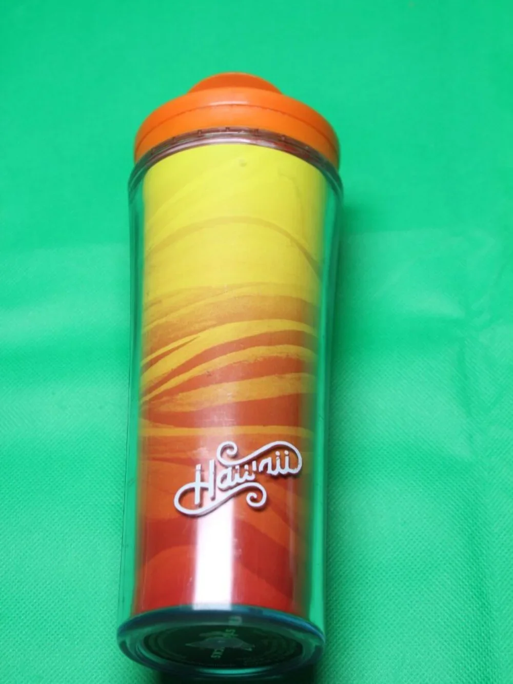 Starbucks Coffee Hawaii Orange Red Lava Sunset 2011 Travel Tumbler Mug 12 oz Cup
